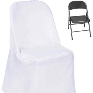 100 ct White linen Polyester Folding chair Covers